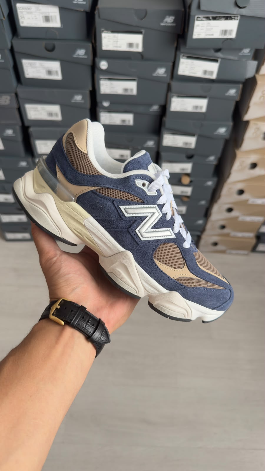 New Balance 9060 Lace (GS) "Navy Mushroom"