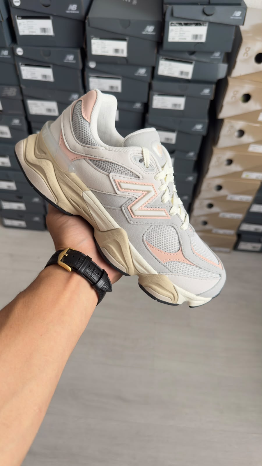 New Balance 9060 Lace (GS) "Grey Matter Pink Haze"