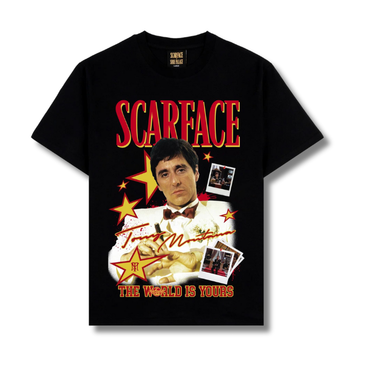 T-SHIRT SCARFACE STARS "BLACK"