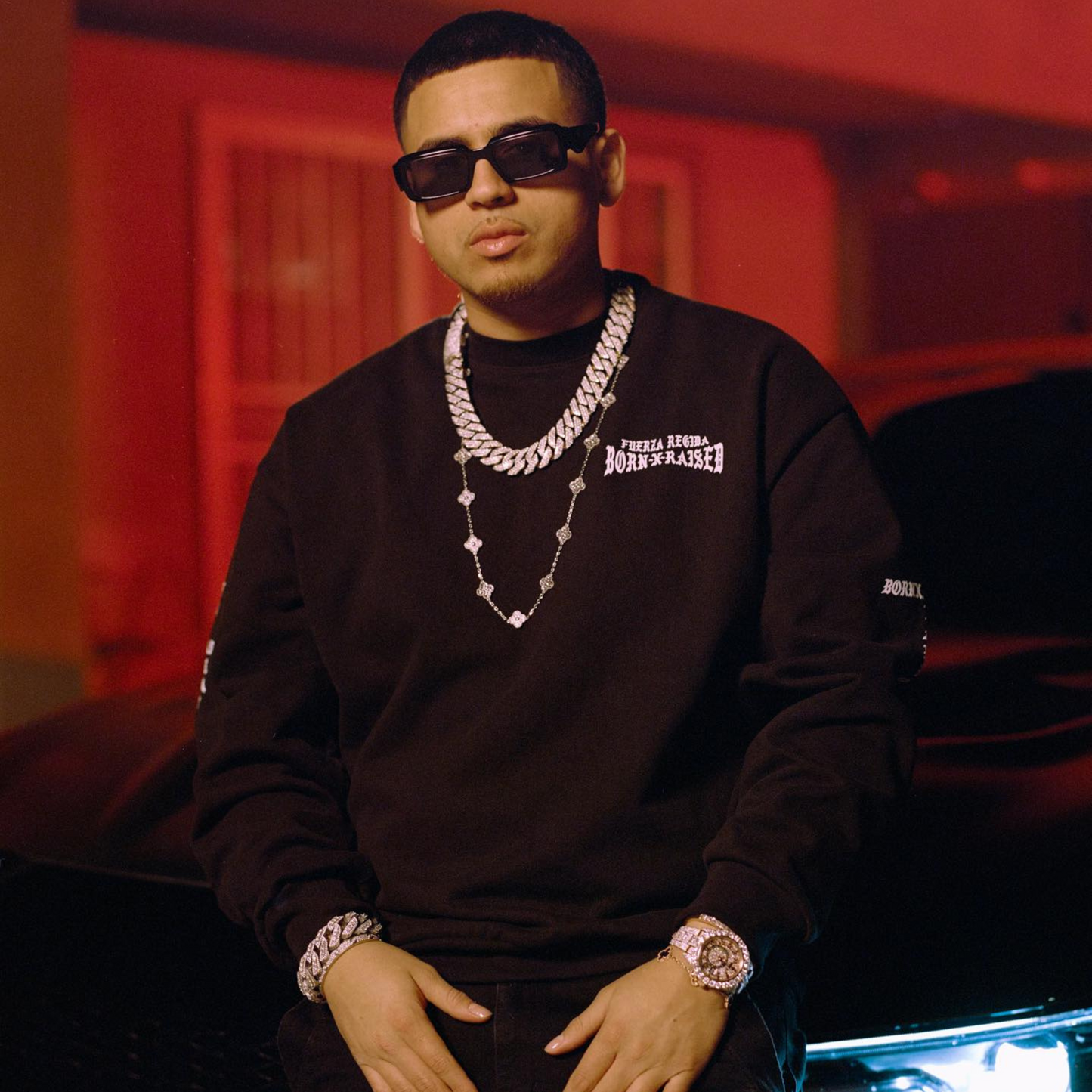 BORN X RAISED + FUERZA REGIDA JESUCRISTO CREWNECK