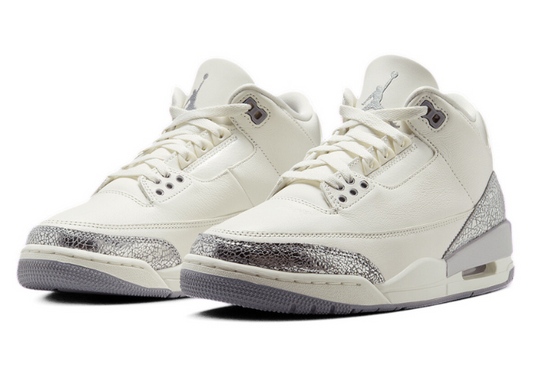 Air Jordan 3 "Sail Metallic Silver" Women's