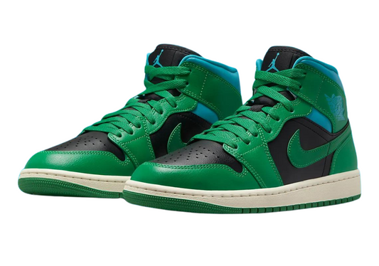 Jordan 1 Mid "Lucky Green Aquatone" w