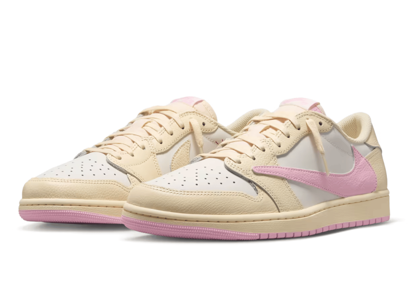 Air Jordan 1 Low x Travis Scott Muslin and Shy Pink