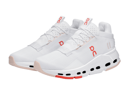 On Cloudnova 2 White / Flame Women's