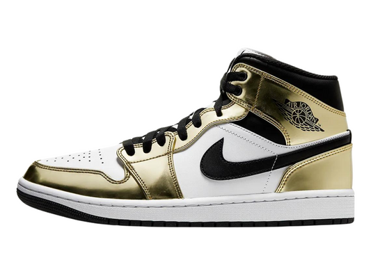 Air Jordan 1 Mid "Metallic Gold White"