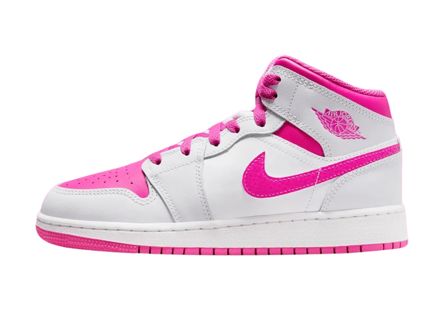 Air Jordan 1 Mid GS "Iris Whisper/Fire Pink"