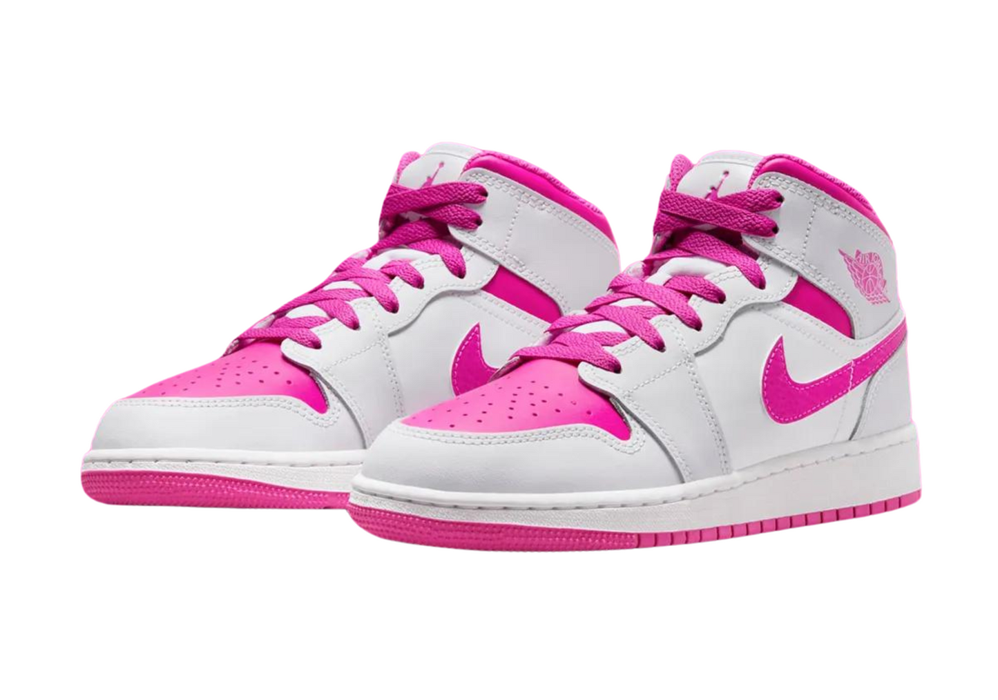 Air Jordan 1 Mid GS "Iris Whisper/Fire Pink"