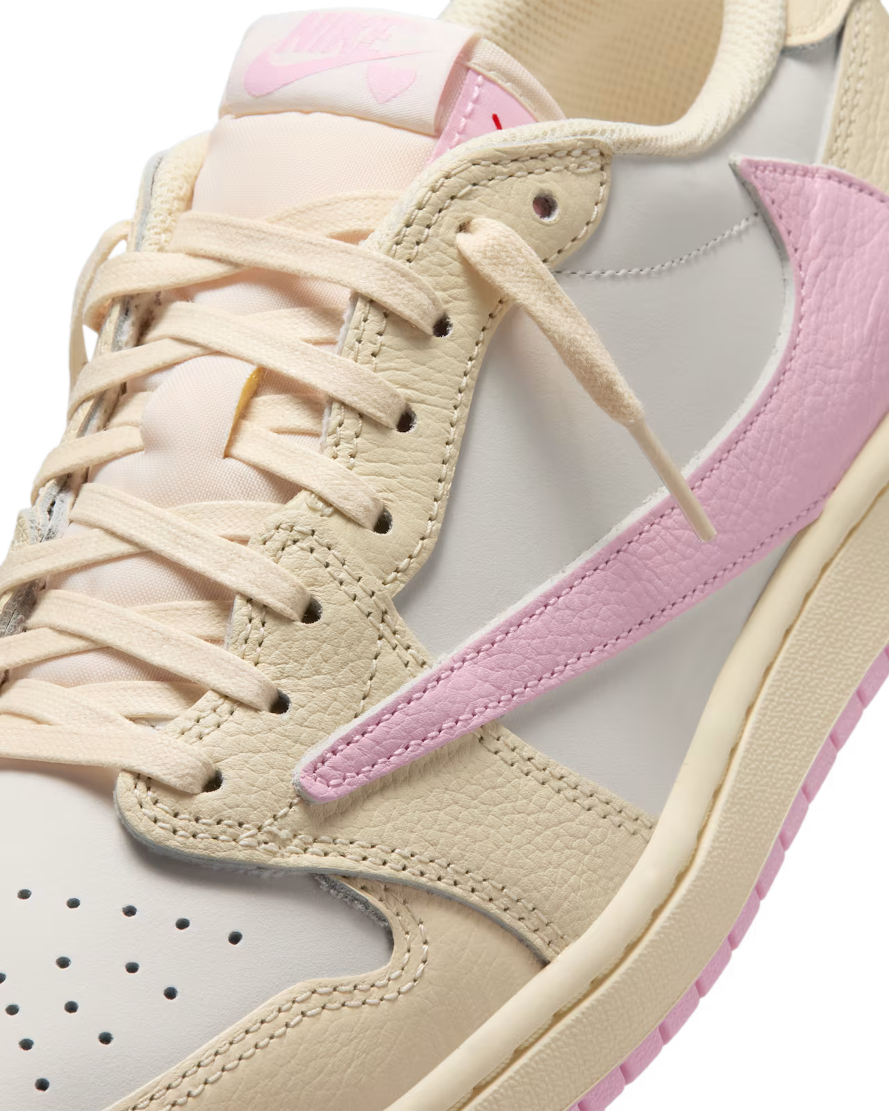 Air Jordan 1 Low x Travis Scott Muslin and Shy Pink